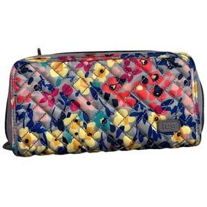 Lug Handspring Padded Bubble Wallet Wildflower Multi New 4" x 8"